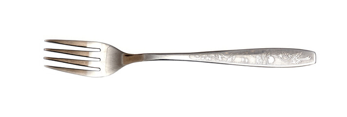 Fork on white background