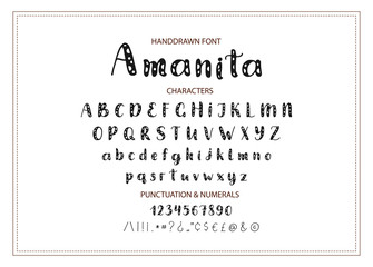 Handdrawn Vector Script font.   Display style cartoon typeface. 