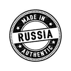 Fototapeta na wymiar made in russia authentic rubber stamp icon