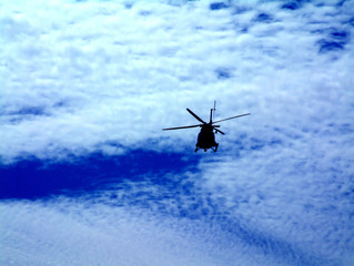 Fototapeta na wymiar Helicopter Silhouette