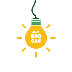 Bio Gas - Green Energy Concept Design - Bulb Icon