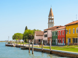 Fototapeta premium Color houses on Burano island, Venice, Italy