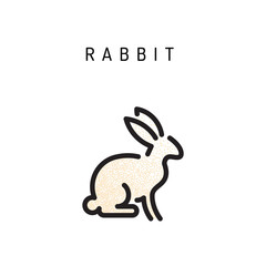 outline vector rabbit