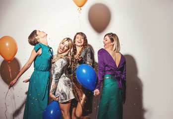 Group of girls having a party 