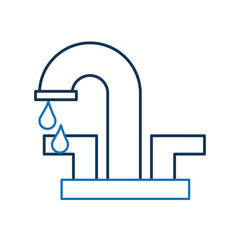 water faucet with drop bathroom icon