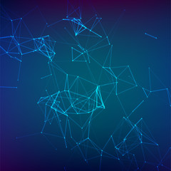 Abstract vector particles and lines.