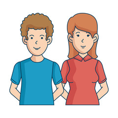 couple casual avatars characters