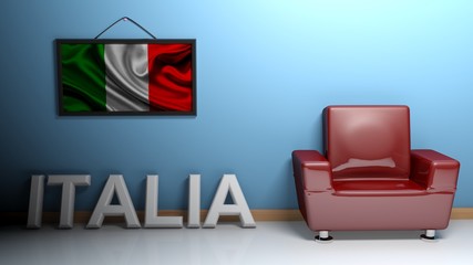 Room of Italy - 3D rendering