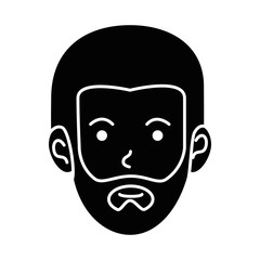 young man head avatar character