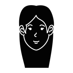 beautiful woman head avatar character