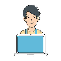 man with laptop avatar