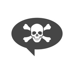 Pirate skull icon, Pirate Comic balloon 