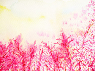 pink flower background watercolor painting hand drawing love valentines day