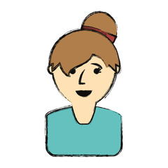 woman face vector illustration