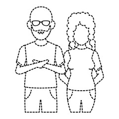 couple casual avatars characters