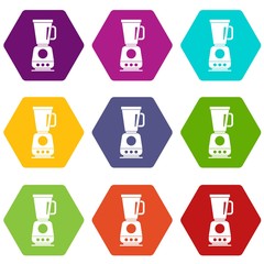 Blender icon set color hexahedron