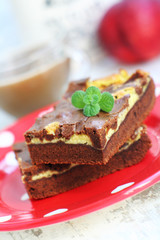 Brownie with cream cheese