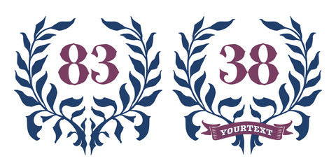 Wreath - hand drawn vector illustration