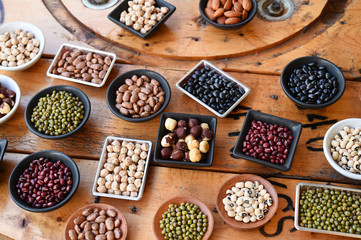 collection of different legumes for background