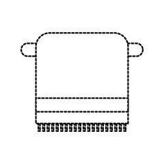 bathroom towel on the rack cotton higiene vector illustration