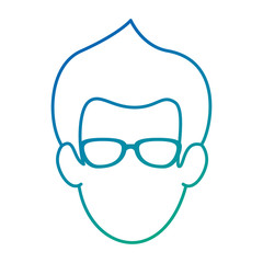 young man head avatar character