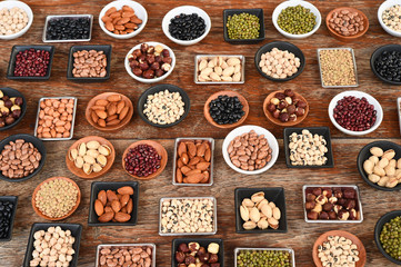collection of different legumes for background