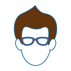 young man head avatar character