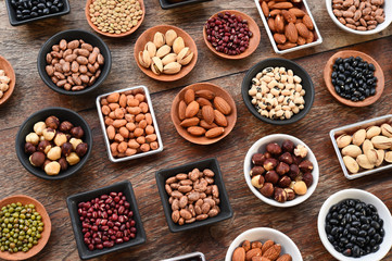 collection of different legumes for background
