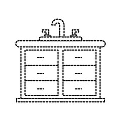 bathroom interior with sink vanity cabinet furniture