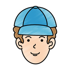 young man head avatar character