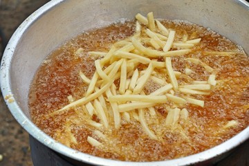 French fries at street food