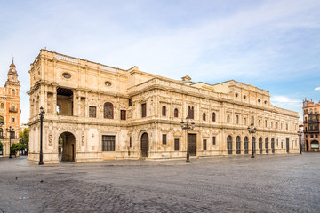 Fototapeta na wymiar Building of City hall in Sevilla, Spain