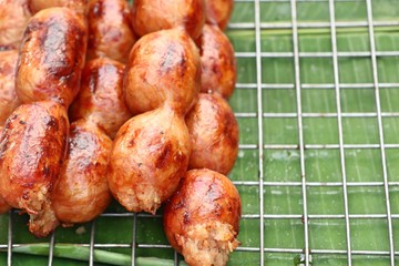 BBQ sausages street food