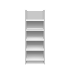 Empty showcase. Illustration isolated on white background. Graphic concept for your design