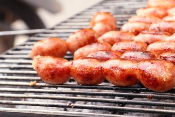 BBQ sausages street food