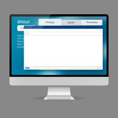 computer mail screen template