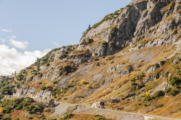 Susten, Sustenpass, Passstrasse, Haslital, Berner Oberland, Innertkirchen, Sustenstrasse, Bergstrasse, Wanderweg, Herbst, Alpen, Schweiz