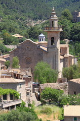Fototapeta na wymiar Church of St. Bartholomew in Valldemossa. Mallorca Island, Spain
