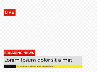 breaking news interface vector