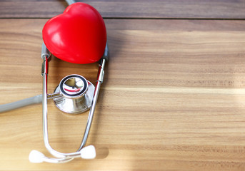 stethoscope and red heart