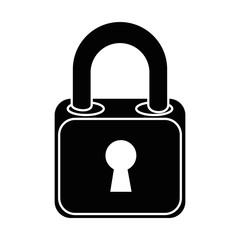 safe padlock isolated icon