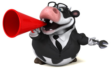 Fun cow - 3D Illustration