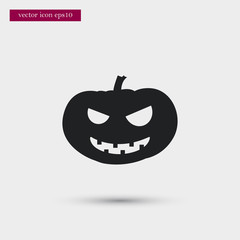 Pumpkin icon simple vector sign