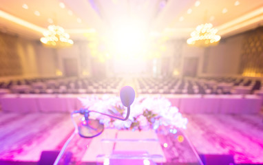 Microphone in meeting room for a conference.