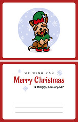 yorkshire terrier little assistant santa