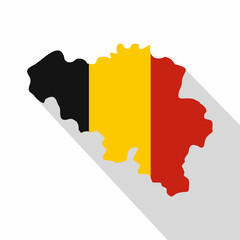 Germany map icon, flat style