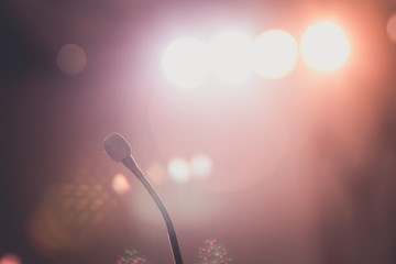 Microphone in meeting room for a conference.