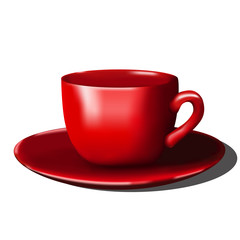 red cup. Isolated object.