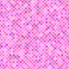Abstract square pattern background - geometrical vector graphic design from diagonal squares in pink tones