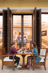 Couple celebrating anniversary